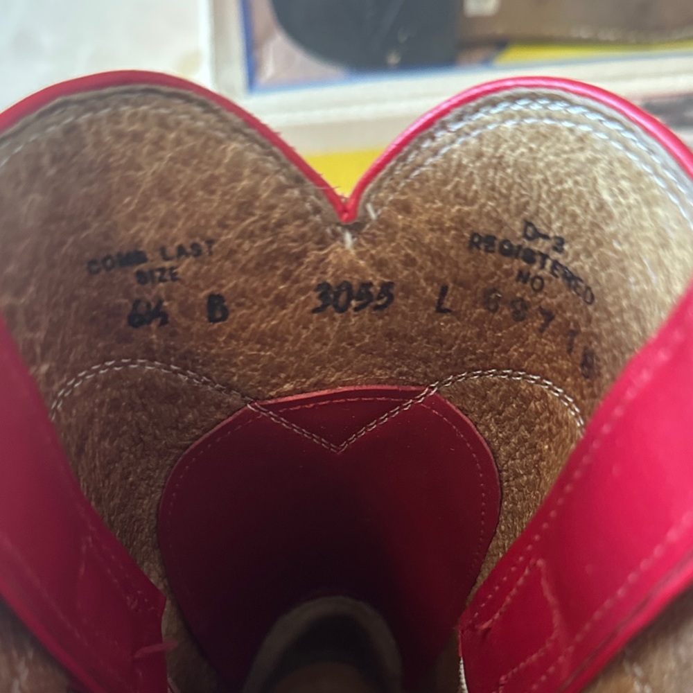 Justin Red Leather Women's Boots - Picture 7 of 7